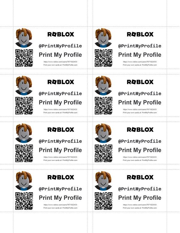 Roblox Business Card Example